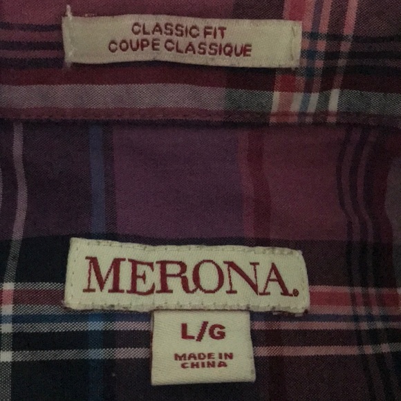 Men's Merona Plaid Button Down - Picture 3 of 3